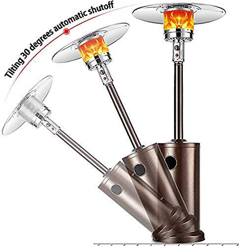 SunnyHome Modern 46,000 BTU Patio Heater, 7.5' Outdoor Patio Heater with Wheels, Heater for Your Lawn, Garden, Cafe, Restaurant (46000)