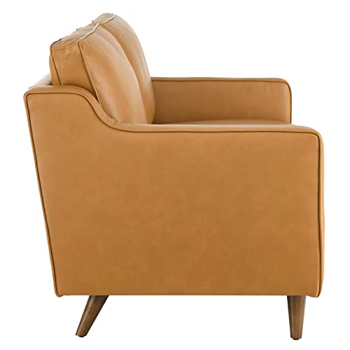 Modway Impart Upholstered Leather Loveseat, Tan