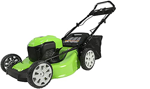 Lawn Mower, 40V MAX 4.0Ah, 16-Inch Corded Electric Lawn Mower, Self Propelled Mower Electric Lawnmower 40v Lawn Mowe Push Mower Grass Catcher Lawn Mower with Bag Gas (Green)