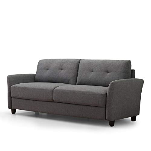 ZINUS Ricardo Sofa Couch / Tufted Cushions / Easy, Tool-Free Assembly, Dark Grey