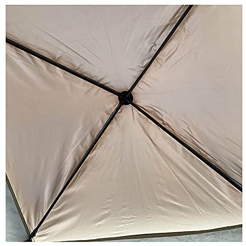 Outdoor Pop-up Canopy Tent,Patio Folding Gazebo Canopy Tent with Corner Curtain,Suitable for Backyard,Party,Camping-Coffee 13x13ft