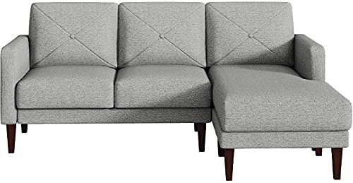Belffin Convertible Sectional Sofa Couch with Chaise L Shaped Sofa Couch Reversible Sofa Couch Grey