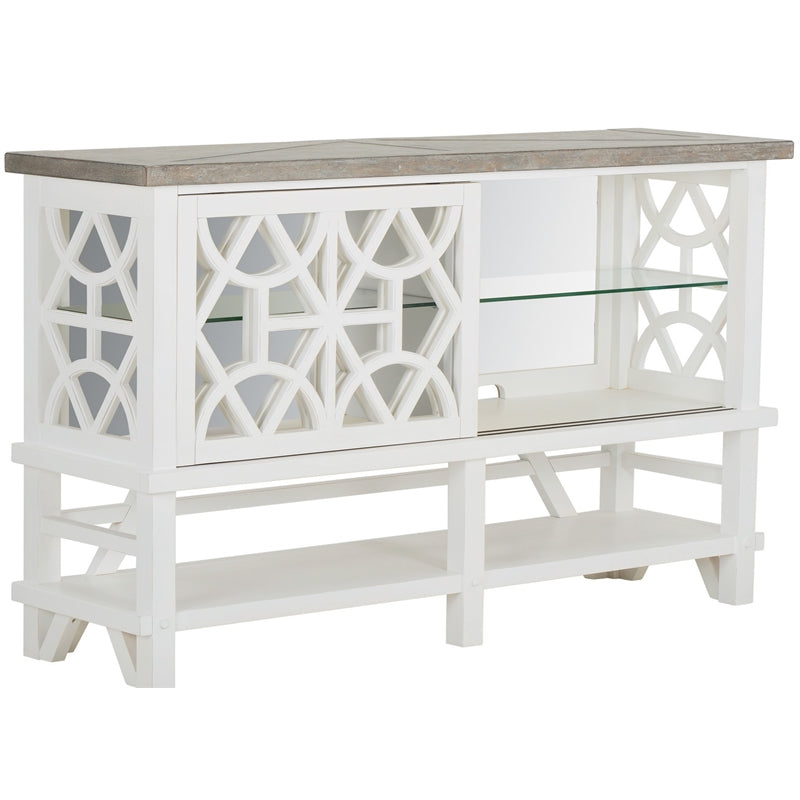 Summer Creek Wood Sliding Door Coastal White Sideboard