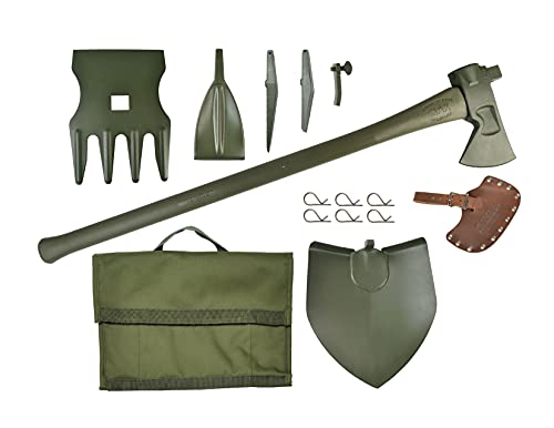 The MAX Multipurpose Axe Toolkit by Forrest Tool, Includes 8 Essential Tools for Camping, Hunting, Gardening and Off-Roading, Constructed with Reliable Material, Easy to Use