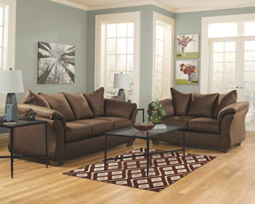 Signature Design by Ashley - Darcy Microfiber Loveseat, Café