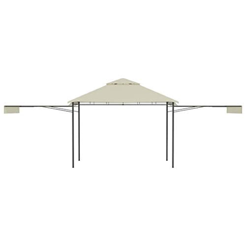 vidaXL Gazebo with Double Extended Roofs 9.8'x9.8'x9' Cream 180 g/m