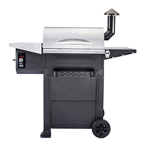 Z GRILLS Wood Pellet Grill Smoker for Outdoor Cooking, 8-in-1 (Silver)&Pid Controller