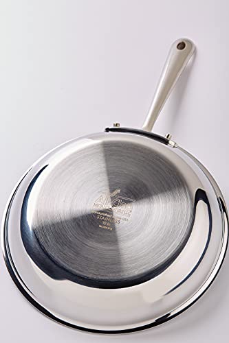 All-Clad 4112NSR2 Stainless Steel Tri-Ply Bonded Dishwasher Safe PFOA-free Non-Stick Fry Pan / Cookware, 12-Inch, Silver