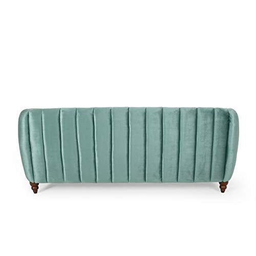 Christopher Knight Home Richland Sofas, Turquoise + Walnut