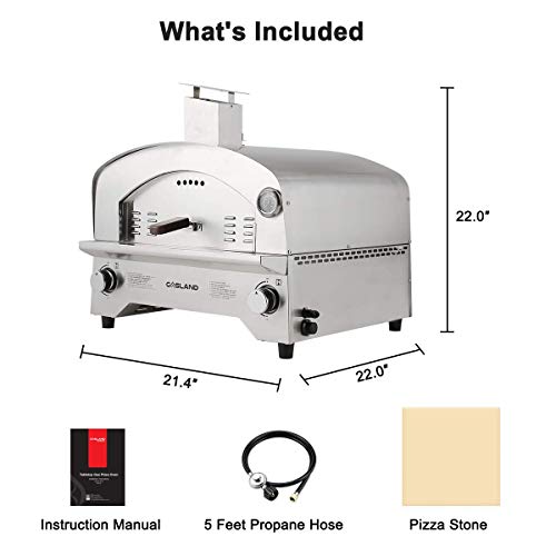 Propane Pizza Oven, PZ101SN Outdoor Gas Pizza Oven with 13