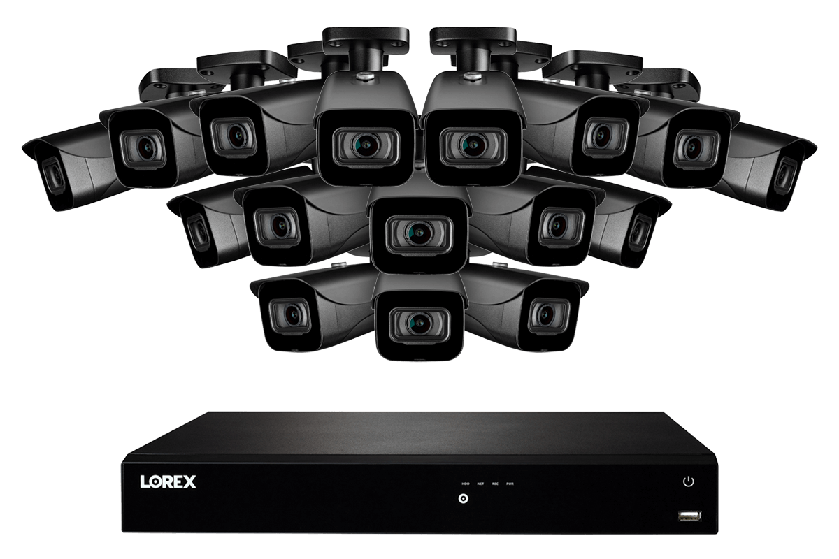Lorex N4K3-1616BB 16-Channel NVR System with Sixteen 4K (8MP) IP Cameras Security Surveillance System New