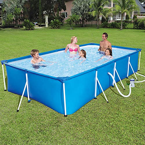 Yinhai Metal Frame Steel Tube Rectangular Square Swimming Pool Set Pipe Rack Pond Large Bracket Above Ground Filter Summer Play Swimming Pool,25917061 cm