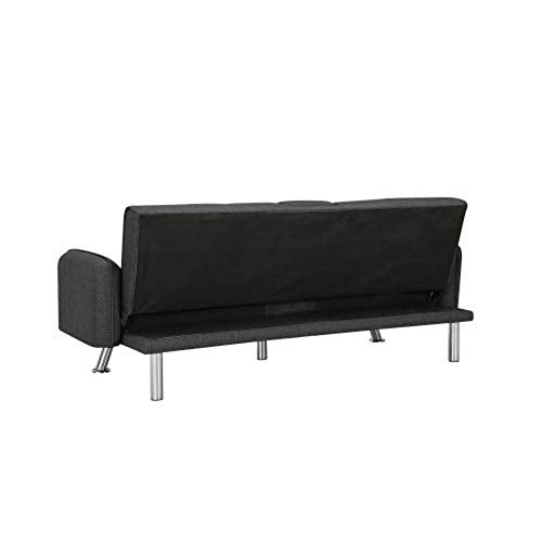 2 in 1 Fabric Sofa Couch,Fabric Sleeped Sofa Bed (Dark Gray)