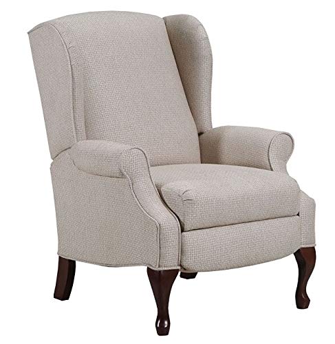 Lane Hampton High Leg Wing Back Recliner in Glenrock Mushroom. Free Curbside Delivery. 6002