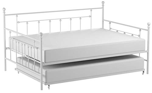 DHP Manila Metal Full Size Daybed and Twin Size Trundle (White)