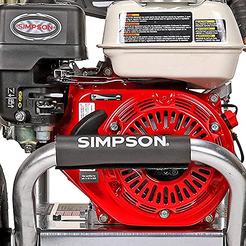 SIMPSON Cleaning ALH3425 Aluminum Gas Pressure Washer Powered by Honda GX200, 3600 PSI @ 2.5 GPM, Black & Red