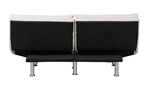 PSHYD Sectional Sofa Casual Futon Sofa Bed with Metal Chrome Legs (70