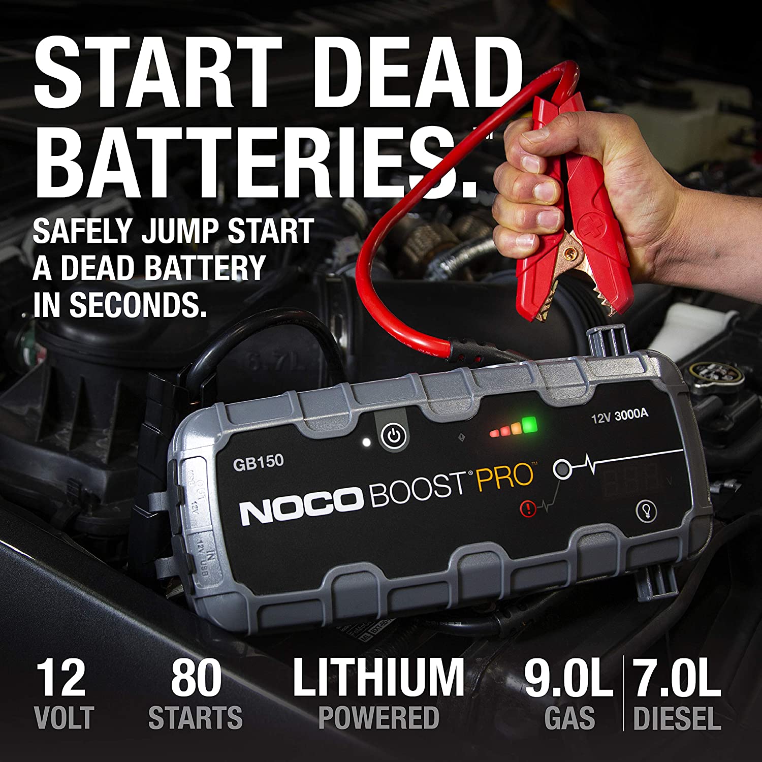 NOCO GB150 Boost Pro 3000A 12 Volt UltraSafe Lithium Jump Starter Portable Power Bank Charger New