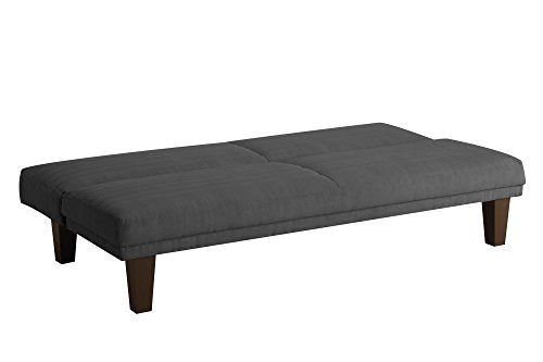 DHP Dillan Convertible Futon with Microfiber Upholstery, Grey