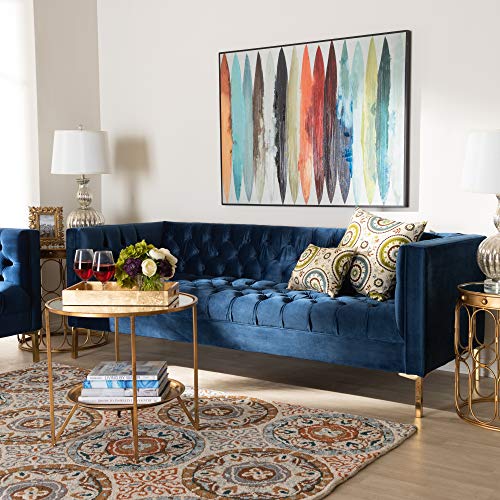 Baxton Studio Sofas, Royal Blue/Gold