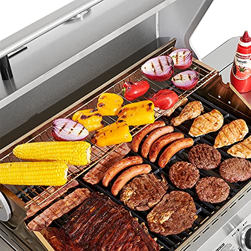 Monument Grills 17842 Stainless Steel 4 Burner Propane Gas Grill with Rotisserie Kit