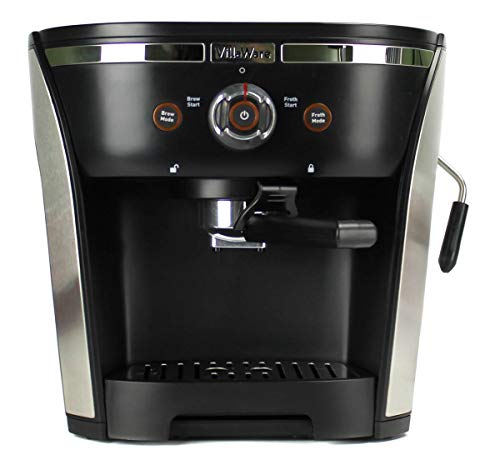 Villaware New NDVLEM1000 15 Bar Pressure Home Espresso/Cappuchino Maker, 2, Black & Silver