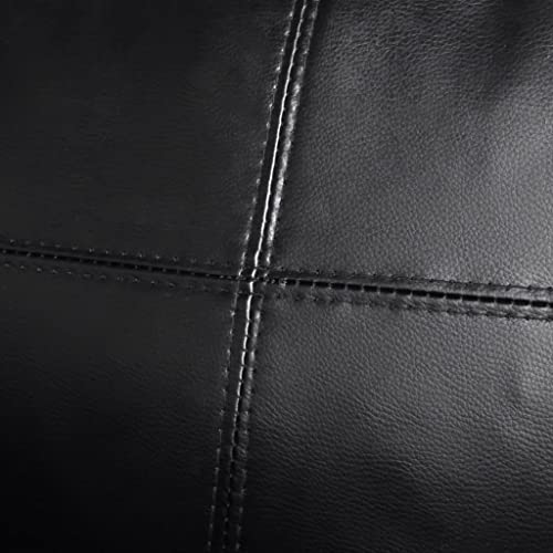 vidaXL vidaXL Sectional Sofa 3-Seater Artificial Leather Couch Seating Black/White