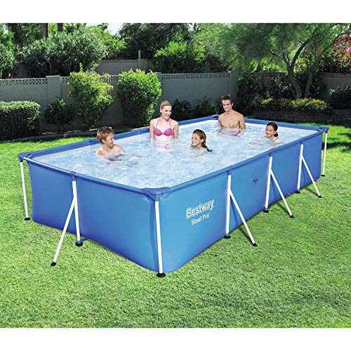 Bestway 13ft x 7ft x 32in Rectangular Frame Above Ground Swimming Pool & Pump