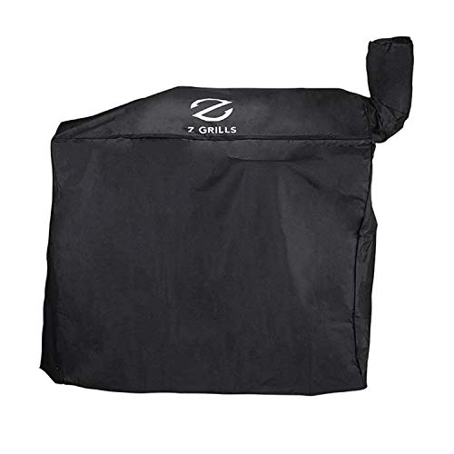 Z GRILLS ZPG-700D3 8 N 1 Wood Pellet Portable Stainless Steel Grill Smoker for Outdoor BBQ Cooking with Digital Temperature Control and Grill Cover, Silver