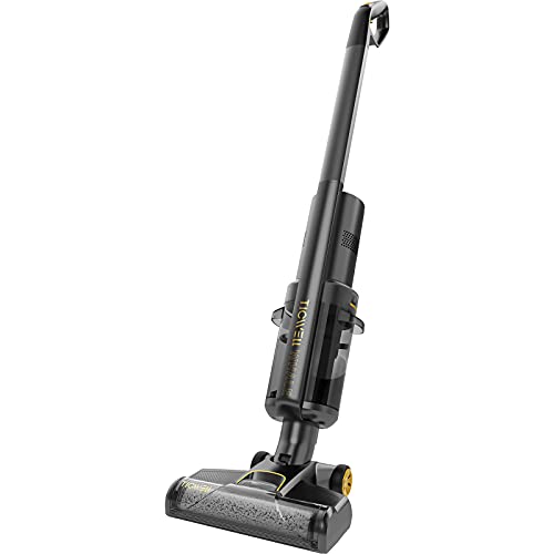 TICWELL Whale W1 Cordless Wet Dry Vacuum Cleaner and Mop, Lightweight Hardwood Floors Vacuum Cleaner for Multi-Surface Floor, Great for Sticky Messes and Pet Hair, Brush Self-Cleaning Function, Black