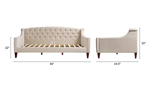 Jennifer Taylor Home Lucy Sofa Bed, Twin, Sky Neutral