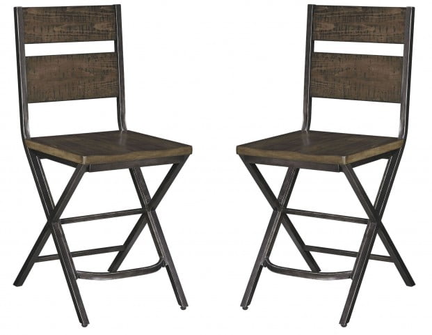 Kavara Medium Brown Counter Height Stool Set Of 2