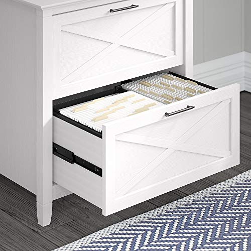Bush Furniture Key West 2 Drawer Lateral File Cabinet, Pure White Oak