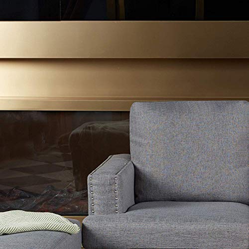 Top Space Loveseat Couch Sofa Set Accent Arm Single Chair Modern Mid Century Grey Sofa Bed 2-Seat Living Room Furniture