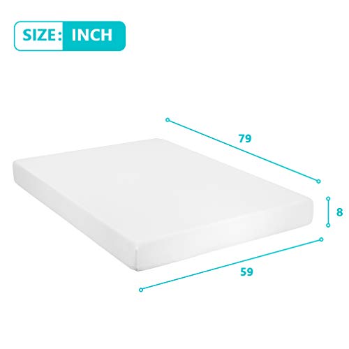 Mattress 8 inch Gel Memory Foam Mattress for Cool Sleep & Pressure Relief, Medium Firm Mattresses CertiPUR-US Certified/Bed-in-a-Box/Pressure Relieving (Queen)