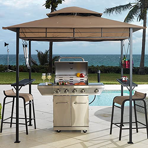 BrylaneHome Grillzebo Gazebo, Taupe