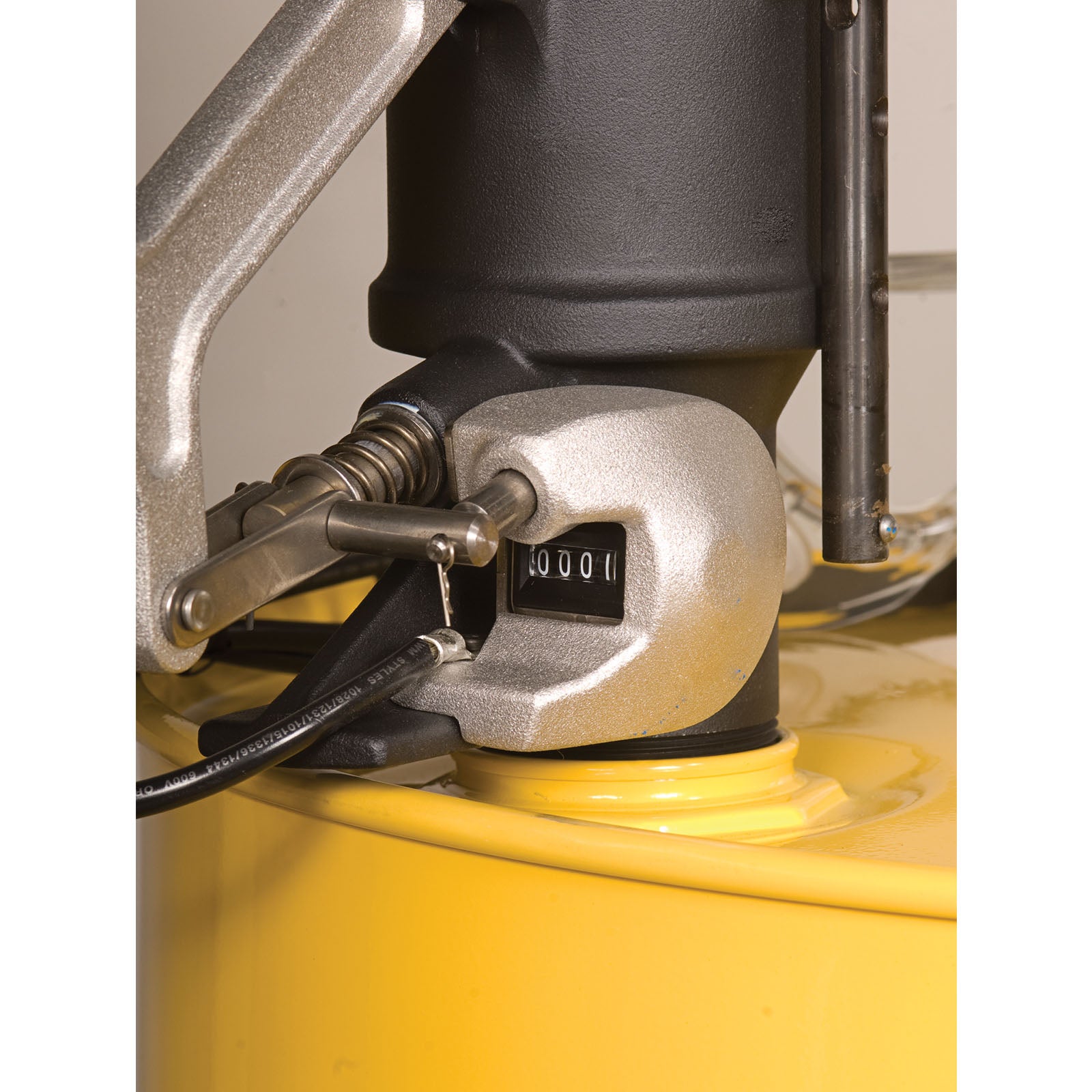 Justrite Aerosolv® Dual-Compliant Aerosol Can Disposal System with Counter, With Polyethylene Containment Sump Pan