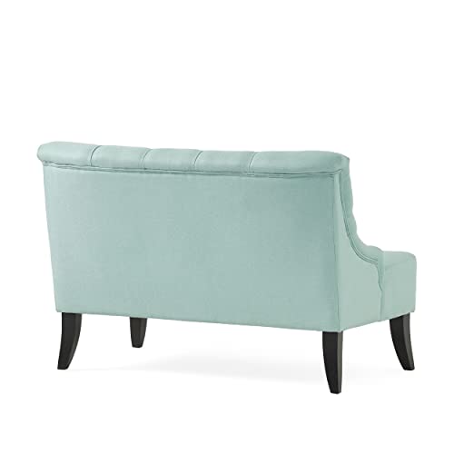 Christopher Knight Home Nicole Fabric Settee, Light Blue