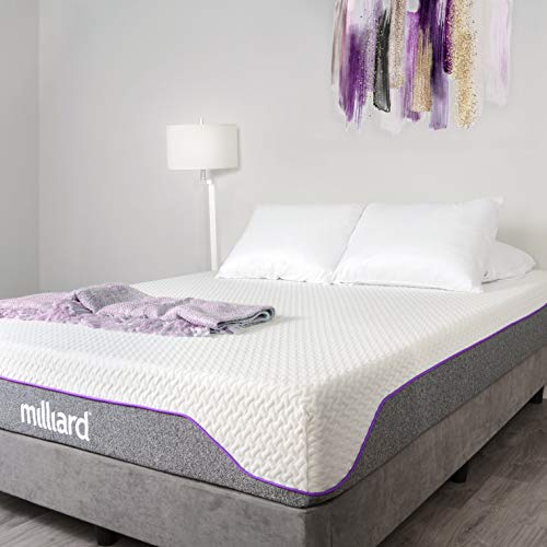 Milliard Memory Foam Mattress/His and Hers Split Firm and Soft Couple Bed/Bed-in-a-Box/Pressure Relieving, 10 Inch, King