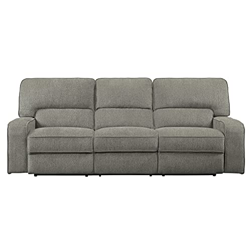 Lexicon Atherton Chenille Fabric Double Manual Reclining Sofa, 98.5