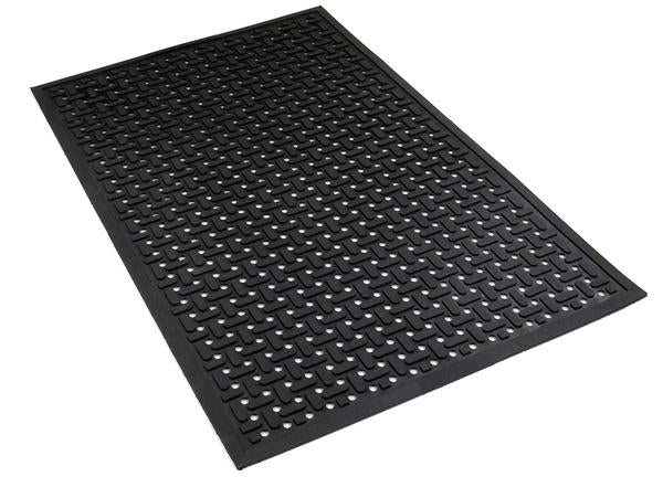 Rubber Drainage Matting  4' x 6' Black