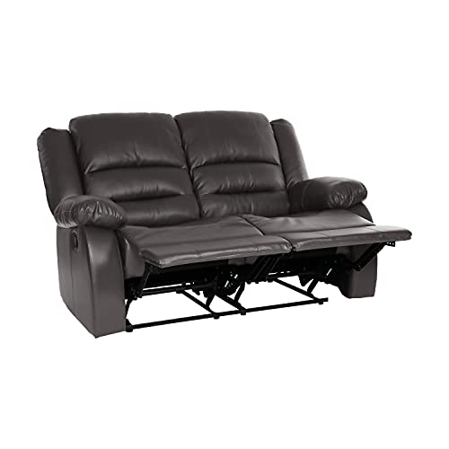 Lexicon Azrael Faux Leather Double Manual Reclining Loveseat, 62
