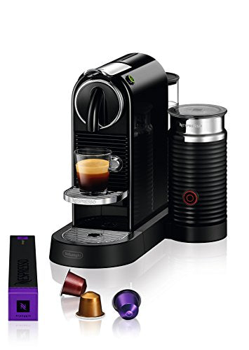 Nespresso Citiz Coffee and Espresso Machine by DeLonghi with Aeroccino, Black