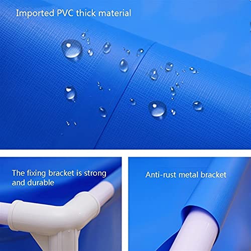 Frame Pools Rectangular Frame Swimming Pool Metal Set Small Family Swimming Pool with Water Pump PVC Material