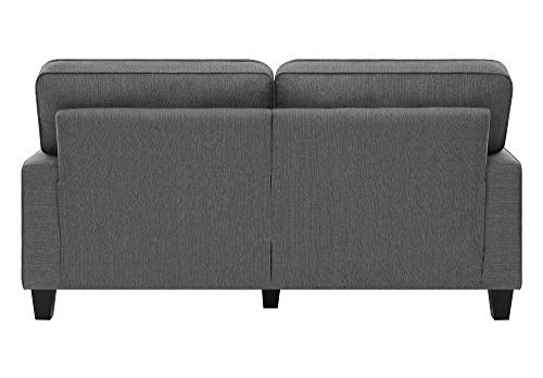 Serta Palisades Upholstered Sofas for Living Room Modern Design Couch, Straight Arms, Soft Fabric Upholstery, Tool-Free Assembly - 78