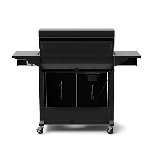 Deluxe 6-Burner Propane Gas Grill in Black with Side Burner