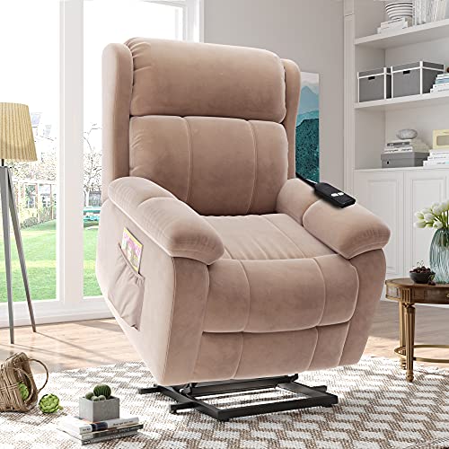 Harper&Bright Designs Power Lift Chair Soft Fabric Recliner Living Room Sofa Chair
