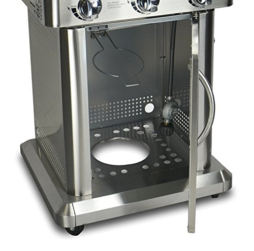 Chef's Grill RT2417S-1 3-Burner 36000-BTU Liquid-Propane Gas Grill, Stainless Steel, 552 sq. in.