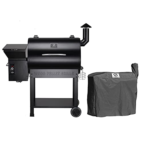 Z Grills Wood Pellet Grill & Smoker 700sq in 7-1 bbq grill with Electric Digital Controls for Outdoor Backyard(With Patio Cover)