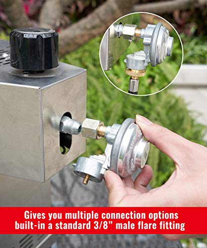 GASPRO 1500℉ Quick Cooking Propane Infrared Steak Grill with Foldable Dustproof Panel, 304 Stainless Steel, CSA Certified